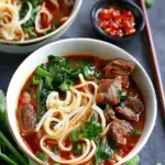 Spicy beef noodle soup