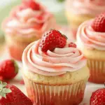 Strawberry Cupcakes with Cream Cheese Frosting (Small Batch)