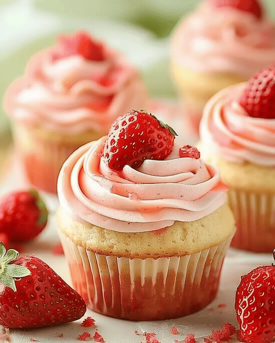 Strawberry Cupcakes with Cream Cheese Frosting – Simply Delicious
