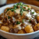 Tater Tot Breakfast Bowl with Sausage Gravy: Easy Recipe