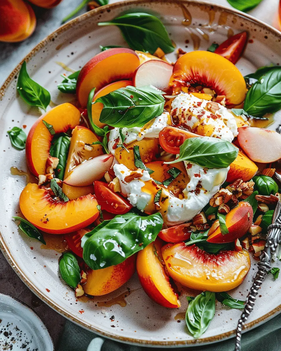 Peach Burrata Salad: A Refreshing and Delicious Summer Delight
