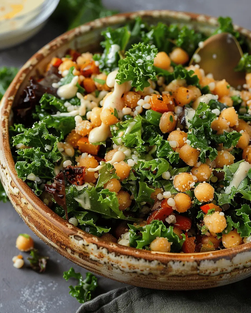 Kale and Couscous Salad: A Refreshing Twist with Creamy Cashew Dressing