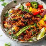 Summer Grilled Chicken and Rice Bowl