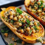 Stuffed Butternut Squash with Curried Couscous Salad