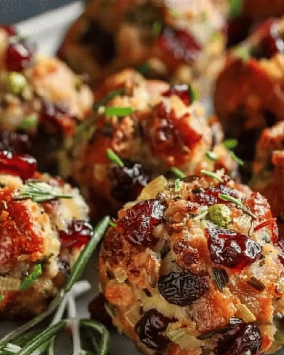 Festive Cranberry Turkey Stuffing Balls: Easy and Delicious Treats