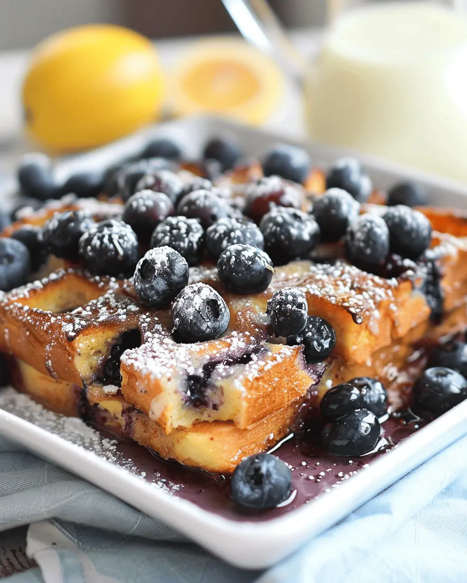Overnight Lemon Blueberry French Toast: Easy and Indulgent Breakfast Delight