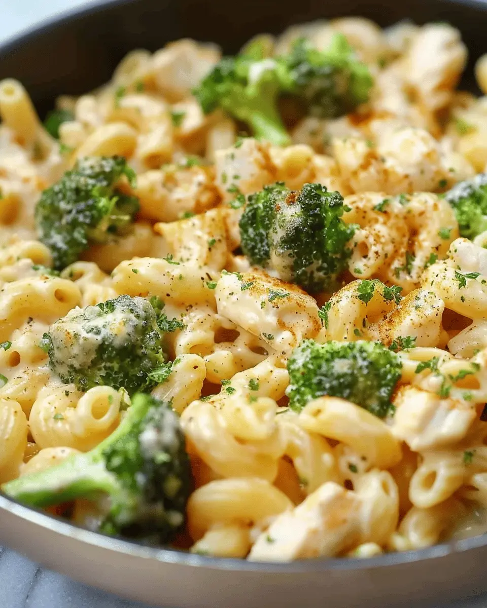 One-Pan Cheesy Ranch Chicken & Broccoli Pasta Skillet Delight