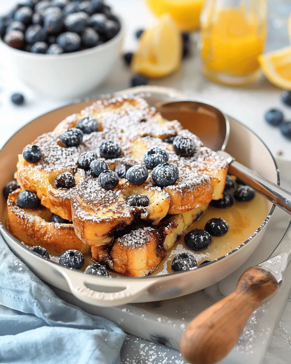 Overnight Lemon Blueberry French Toast: Easy, Indulgent Delight