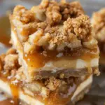 Caramel Apple Cheesecake Bars (Streusel Crisp Topping)