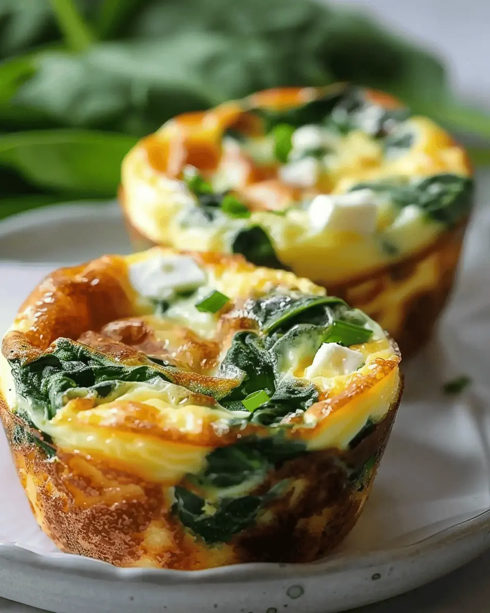Quick Healthy Egg Muffins: Enjoy Spinach, Feta, and Turkey Bacon