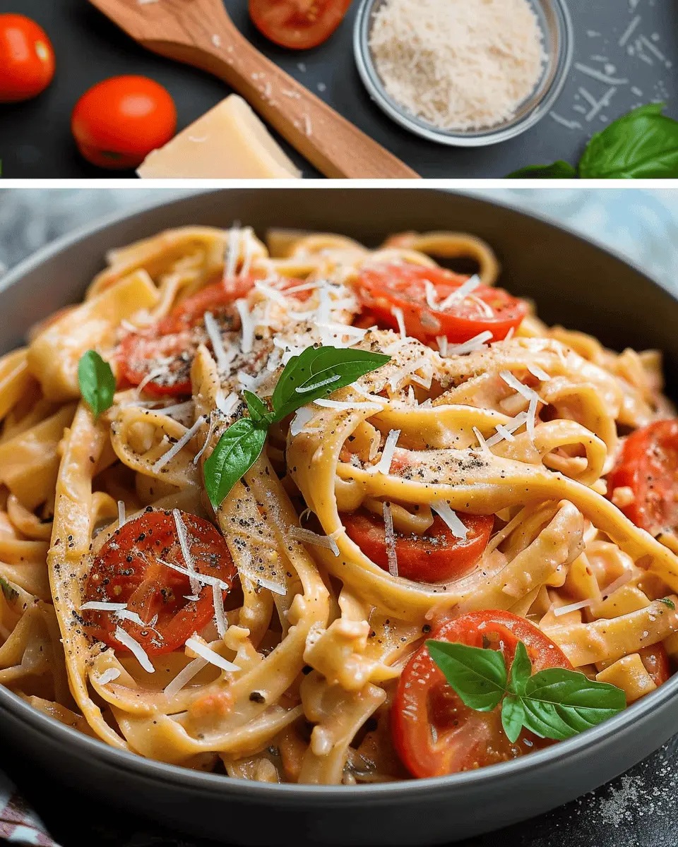 Easy One Pot Creamy Tomato Pasta Recipe with Turkey Bacon Delight