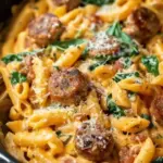 One Pot Creamy Cajun Sausage Pasta (30-Minutes) Recipe