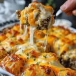 Cheesy Meatloaf Tater Tot Bake
