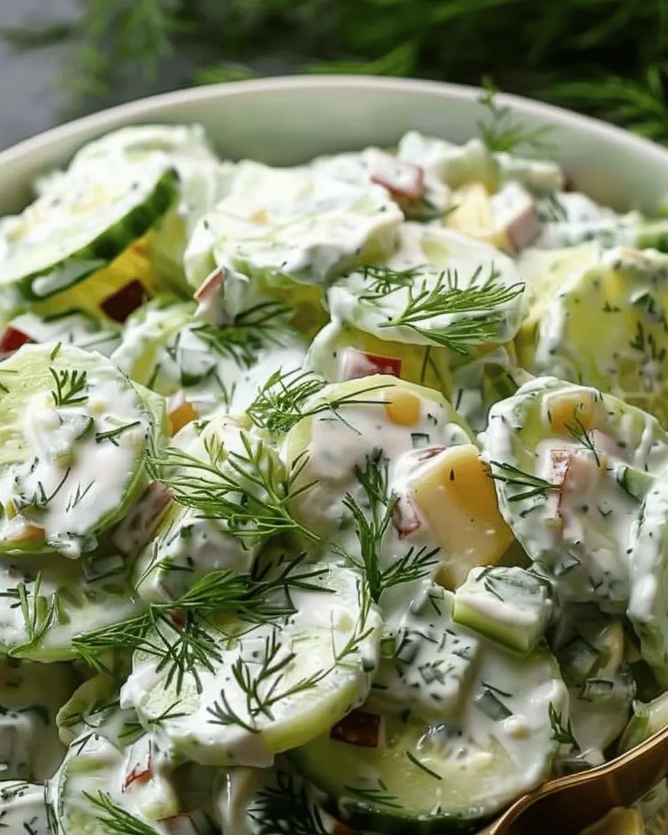Classic Cucumber Ranch Crack Salad with Turkey Bacon Magic