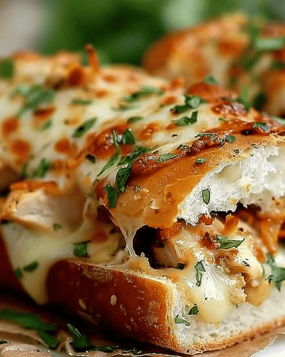 Cheesy Chicken Garlic Bread Sandwich: The Best Comfort Food Treat