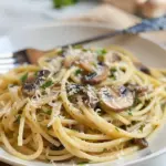Mushroom and Garlic Spaghetti Dinner
