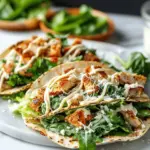 Smash Chicken Caesar Tacos