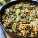 Salsa Verde Chicken & Rice Skillet