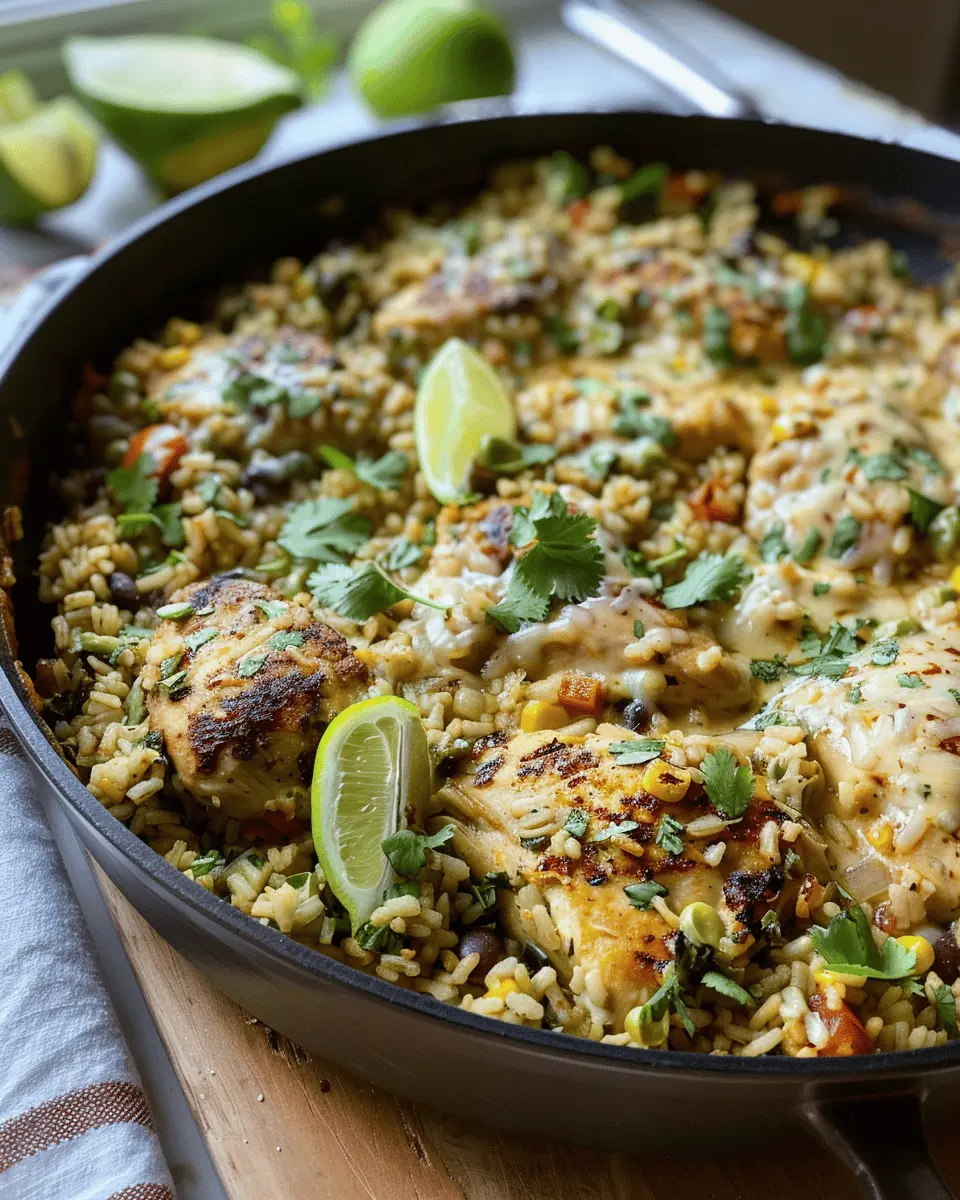 Salsa Verde Chicken & Rice Skillet