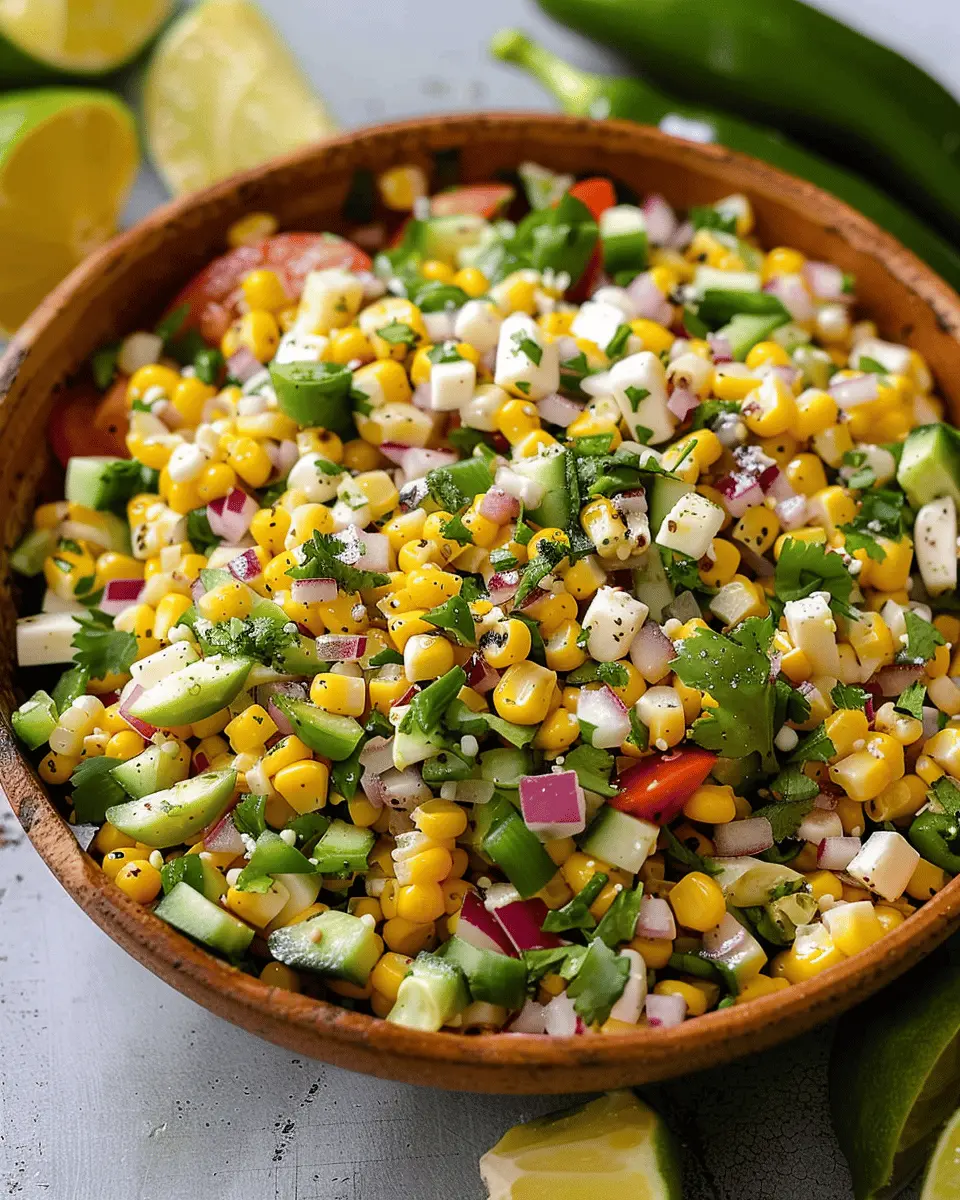 Street Corn Salad: Easy Recipe with Turkey Bacon Delight