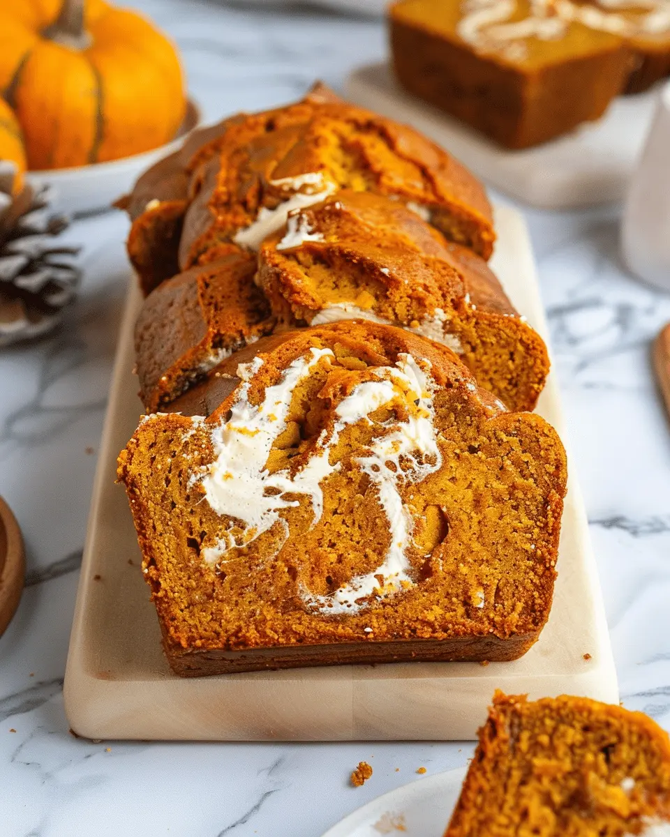 Pumpkin Bread Recipe: Indulgent Cream Cheese Swirl Delight