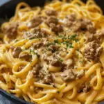 One-Pot Creamy Beef and Garlic Butter Pasta Recipe