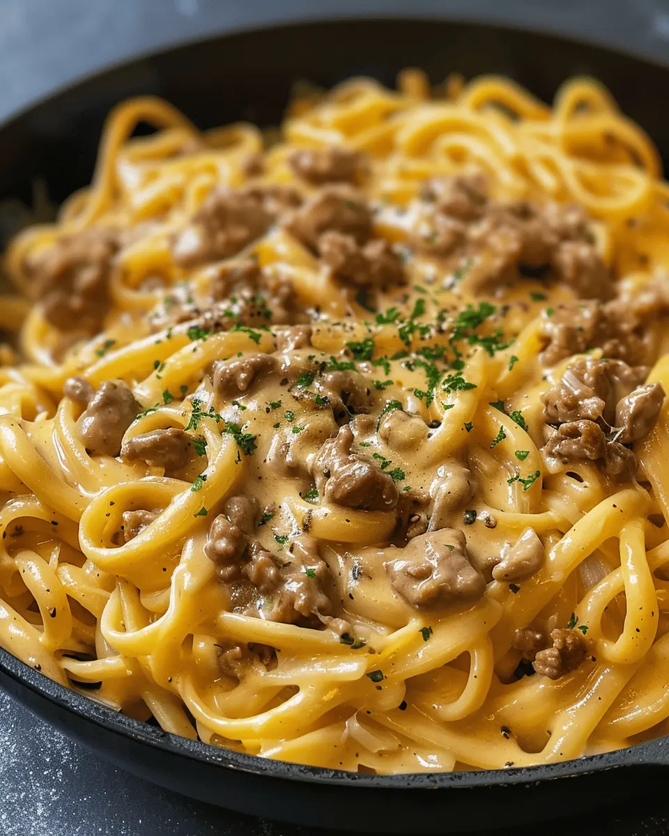 One-Pot Creamy Beef and Garlic Butter Pasta: Easy Comfort Food