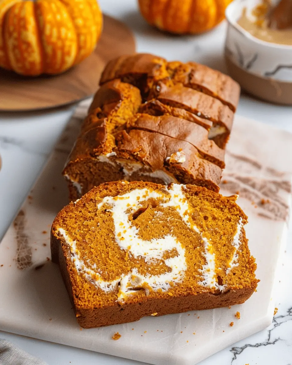 Pumpkin Bread Recipe: Indulgent Cream Cheese Swirl Delight