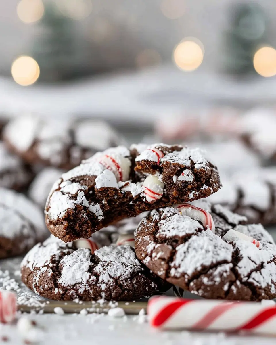 Chocolate Peppermint Crinkle Cookie Recipe: Easy Holiday Delight