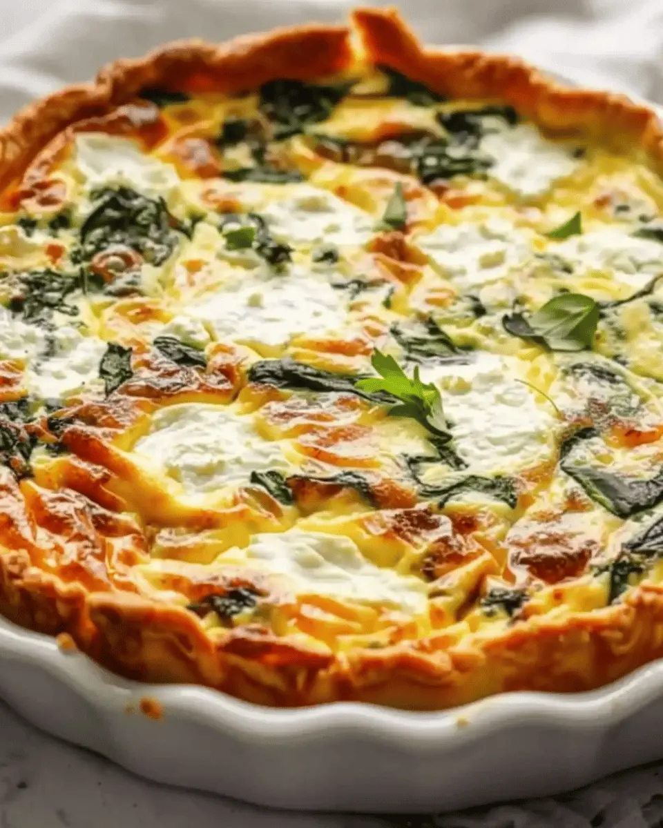 Cottage Cheese and Spinach Crustless Quiche