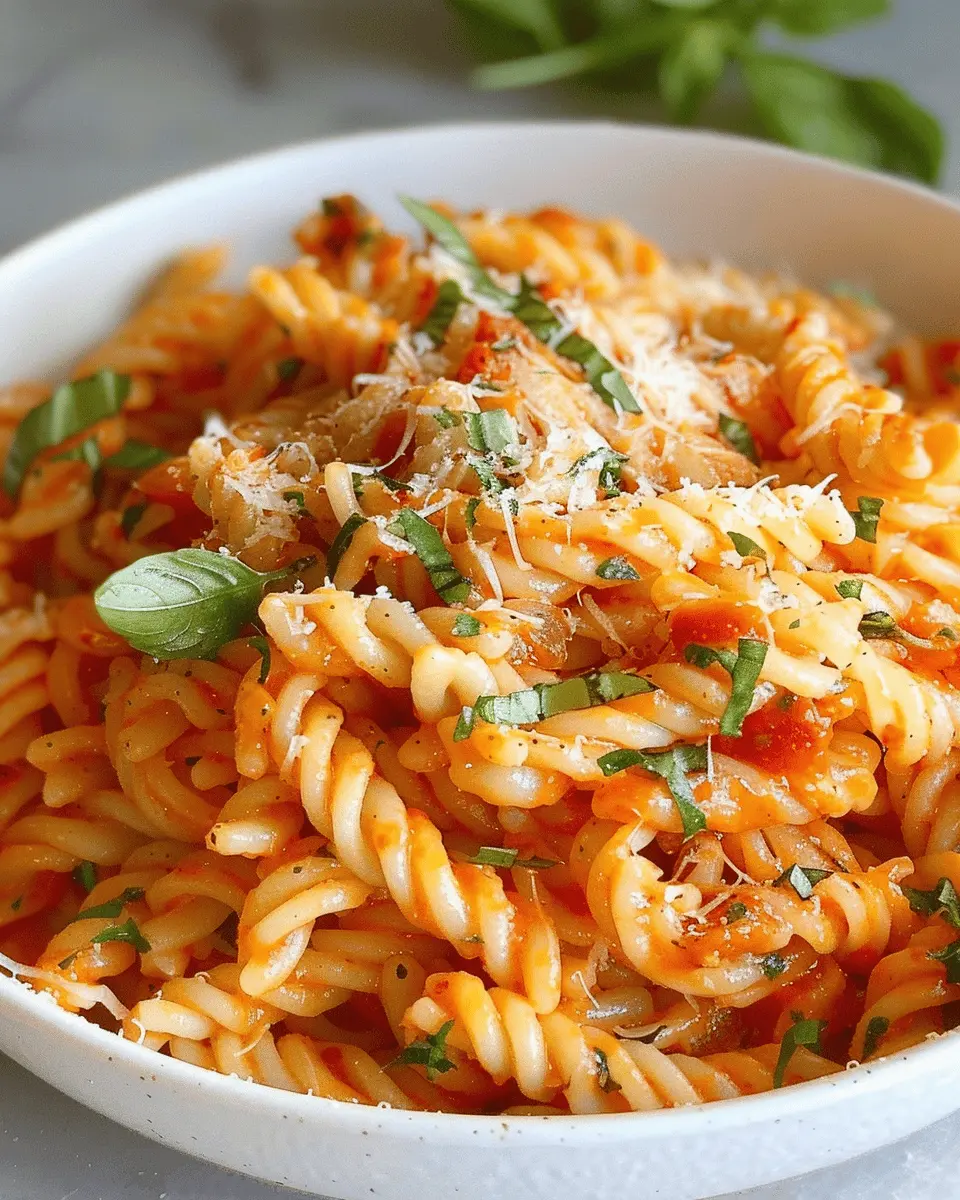 Spicy Tomato Pasta: Easy Recipe with Turkey Bacon and Fresh Herbs