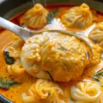 Soup Dumplings in Thai Red Curry Sauce