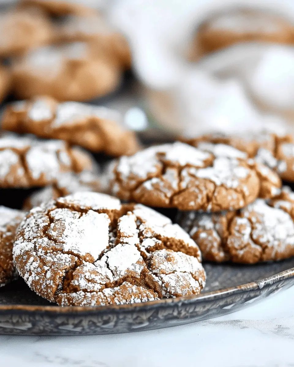 Soft and Spiced Gingerbread Crinkle Cookies: The Best Cozy Treat