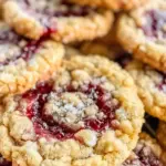 Buttery Raspberry Crumble Cookies with a Sweet Jam Filling: A Treat That’s Hard to Resist