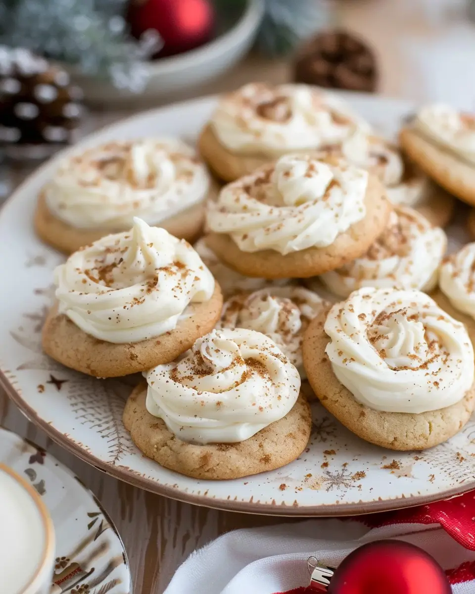 Soft Eggnog Cookies: Indulgent Treats with Creamy Frosting for Christmas