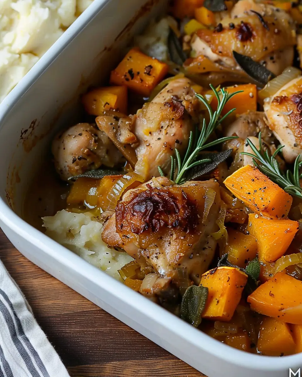 Roasted Chicken Leek and Butternut Squash Bake: Easy Comfort Food