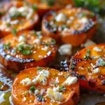 Roasted Sweet Potato Rounds with Honey & Feta