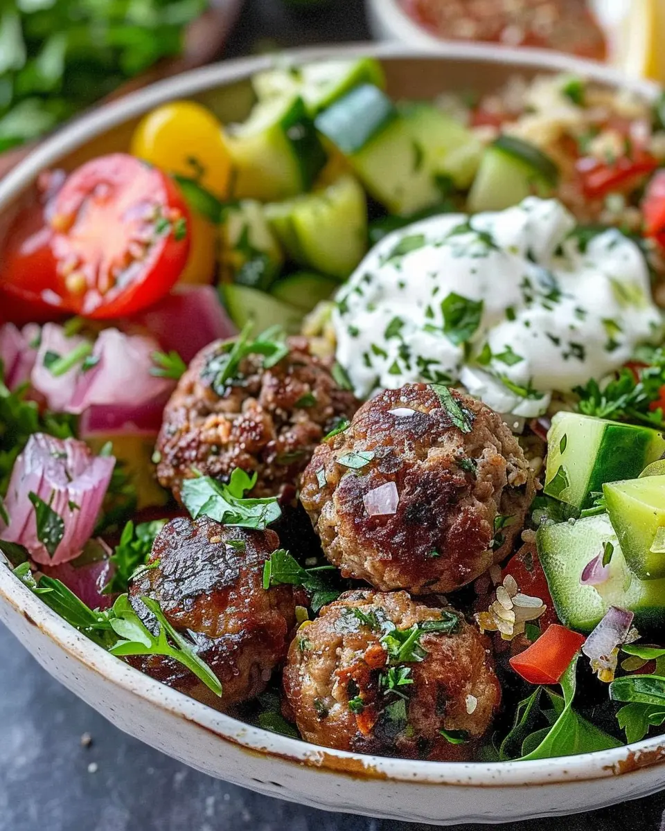 Greek Meatball Bowl Recipe: Easy and Flavorful with Turkey Bacon