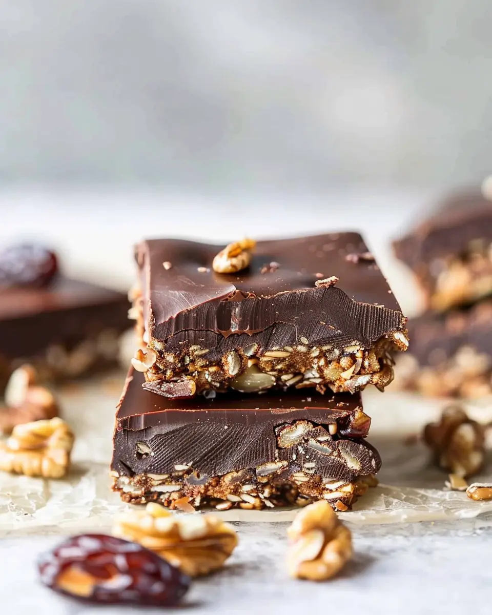 3-Ingredient Chocolate Date Nut Bars: Easy and Indulgent Treats