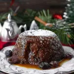 Traditional Plum Pudding with Brandy Butter Sauce