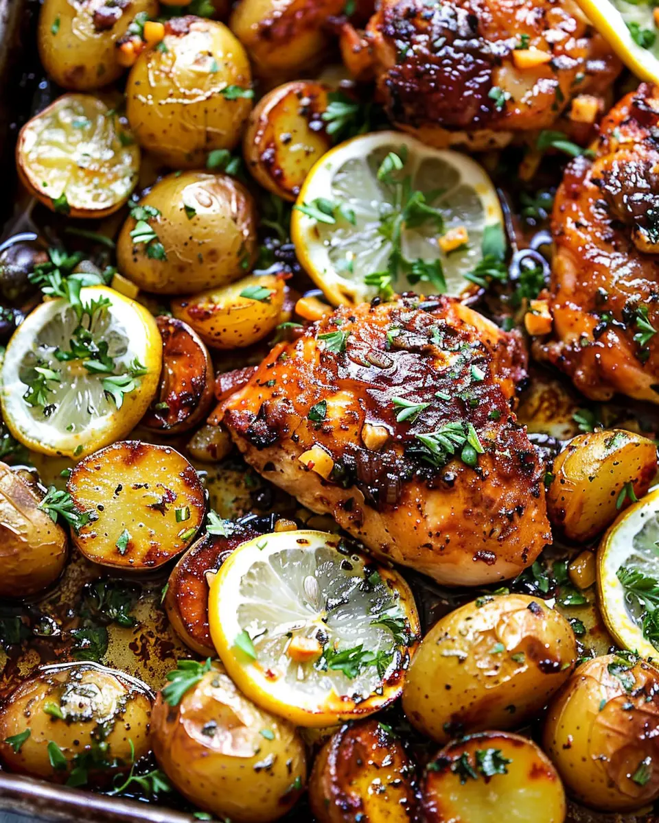 Sheet Pan Lemon Balsamic Chicken and Potatoes Made Easy