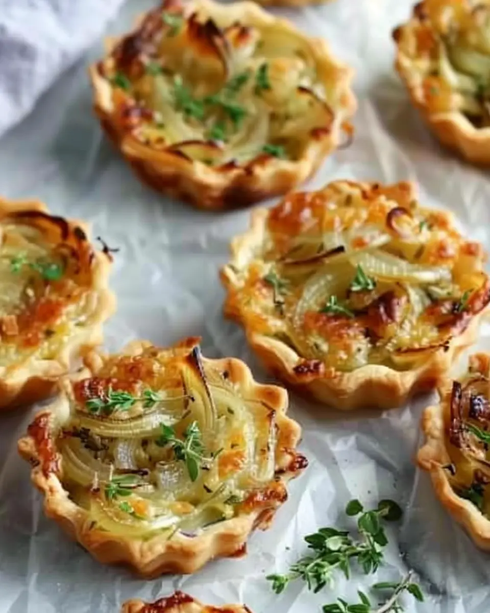 French Onion Tartlets Recipe: Easy Appetizer with Turkey Bacon