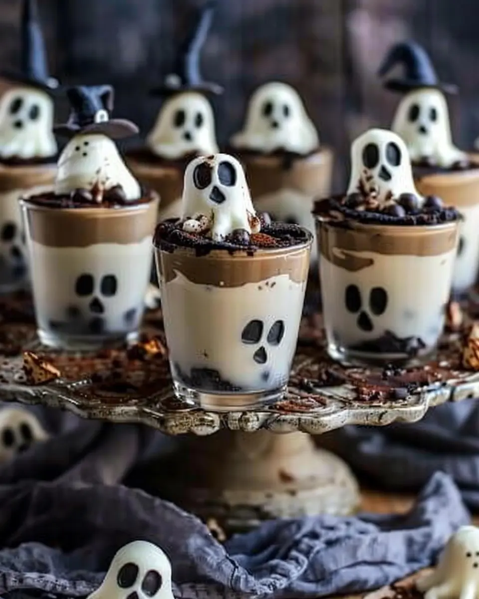 Ghosts in the Graveyard Halloween Dessert Shooters: Easy Fun Treats