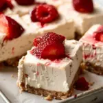 7 Ingredient Creamy No Bake Vegan Cheesecake Bars – No Tofu, no nuts!