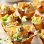 Caesar Salad Wonton Cups