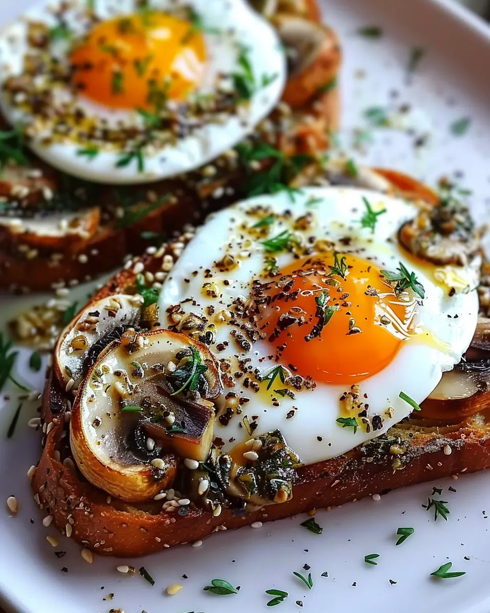 Garlicky Yogurt Toast: Indulgent Mushrooms, Egg, and Za’atar Delights