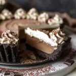 Dark Chocolate Tart with Espresso Whipped Cream