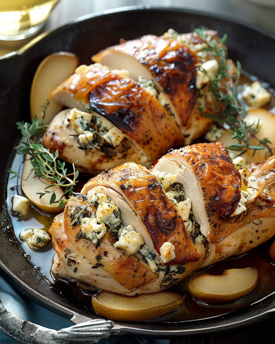 Pear and Gorgonzola Stuffed Chicken: An Easy Gourmet Delight