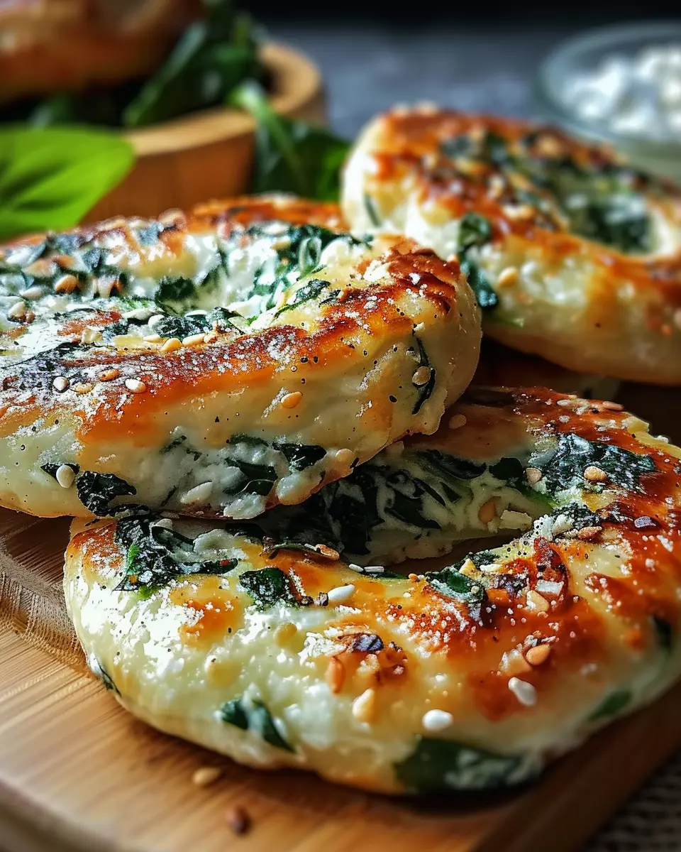 Easy Spinach Cottage Cheese Flat Bagels: A Wholesome Twist