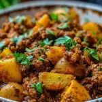 Aloo Keema Ground Meat with Potatoes